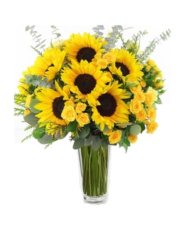 Humble Texas Sunflowers Flower Arrangement